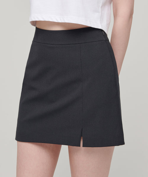 MUSINSA STANDARD WOMAN MUSINSA STANDARD WOMAN Women's Slit Mini Skirt [Gray]