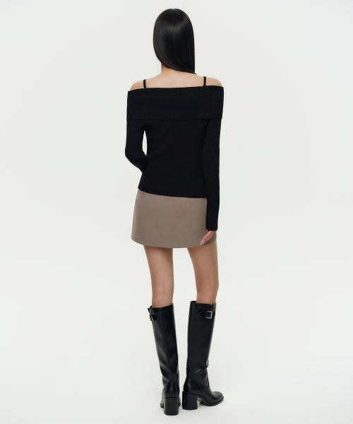 MUSINSA STANDARD WOMAN MUSINSA STANDARD WOMAN Women's Slit Mini Skirt Dusty Beige