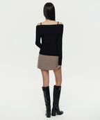 MUSINSA STANDARD WOMAN MUSINSA STANDARD WOMAN Women's Slit Mini Skirt Dusty Beige