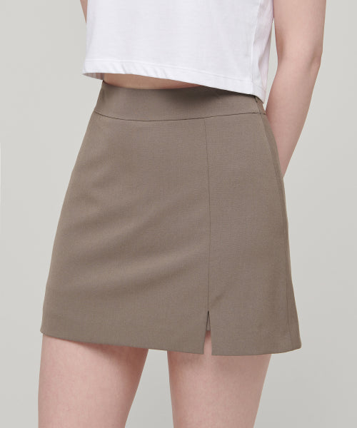 MUSINSA STANDARD WOMAN MUSINSA STANDARD WOMAN Women's Slit Mini Skirt Dusty Beige