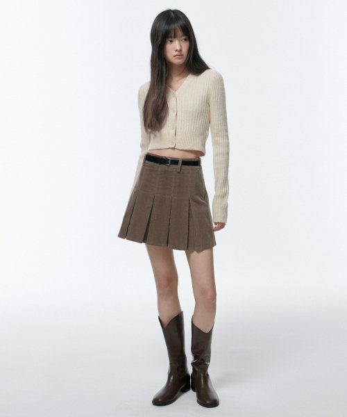 MUSINSA STANDARD WOMAN MUSINSA STANDARD WOMAN Skirt Pleated Mini Khaki Brown