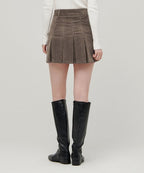 MUSINSA STANDARD WOMAN MUSINSA STANDARD WOMAN Skirt Pleated Mini Khaki Brown