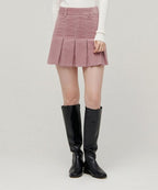 MUSINSA STANDARD WOMAN MUSINSA STANDARD WOMAN Women's Corduroy Pleated Mini Skirt [Pink]