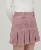 MUSINSA STANDARD WOMAN MUSINSA STANDARD WOMAN Women's Corduroy Pleated Mini Skirt [Pink]