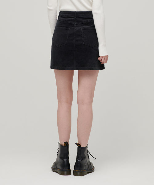 MUSINSA STANDARD WOMAN MUSINSA STANDARD WOMAN Women's Corduroy Mini Skirt (Dark Gray)