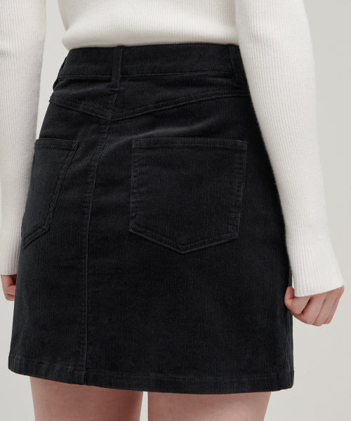 MUSINSA STANDARD WOMAN MUSINSA STANDARD WOMAN Women's Corduroy Mini Skirt (Dark Gray)