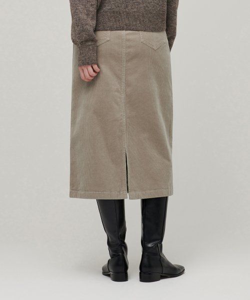 MUSINSA STANDARD WOMAN MUSINSA STANDARD WOMAN Corduroy Midi Skirt Light Beige
