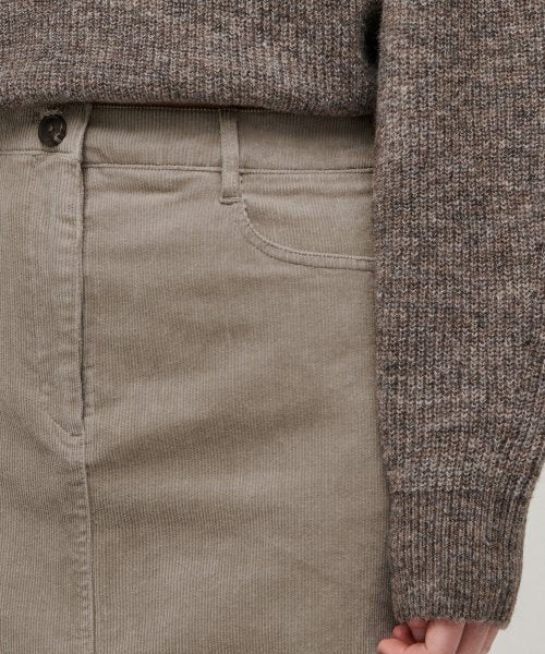 MUSINSA STANDARD WOMAN MUSINSA STANDARD WOMAN Corduroy Midi Skirt Light Beige