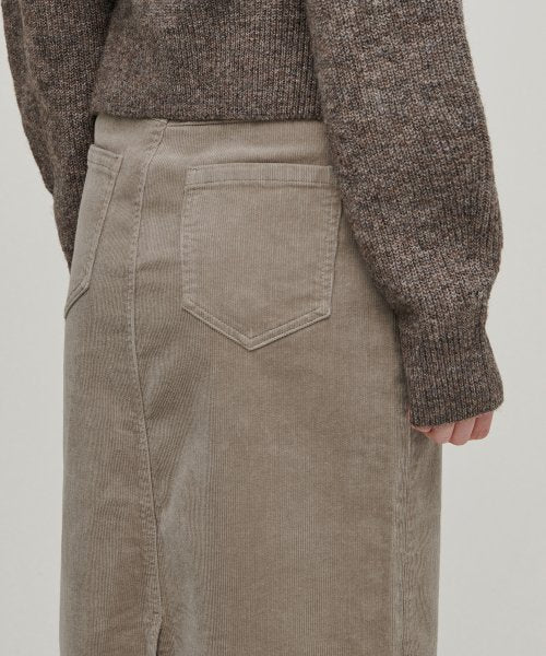 MUSINSA STANDARD WOMAN MUSINSA STANDARD WOMAN Corduroy Midi Skirt Light Beige