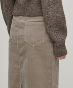 MUSINSA STANDARD WOMAN MUSINSA STANDARD WOMAN Corduroy Midi Skirt Light Beige