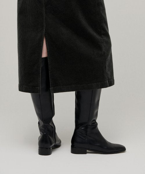 MUSINSA STANDARD WOMAN MUSINSA STANDARD WOMAN Corduroy Midi Skirt Dark Gray