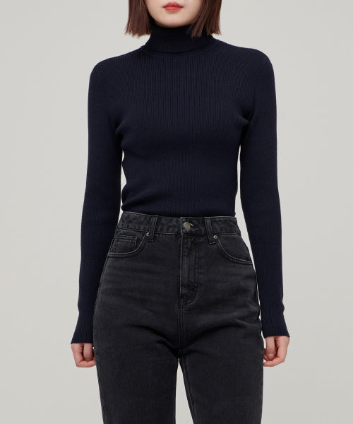 MUSINSA STANDARD WOMAN MUSINSA STANDARD WOMAN Women's Ribbed Slim Turtleneck Knit (Size M)