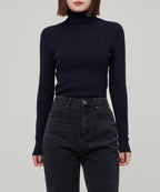 MUSINSA STANDARD WOMAN MUSINSA STANDARD WOMAN Women's Ribbed Slim Turtleneck Knit (Size M)