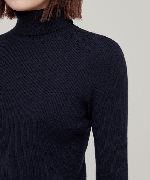 MUSINSA STANDARD WOMAN MUSINSA STANDARD WOMAN Women's Ribbed Slim Turtleneck Knit (Size M)