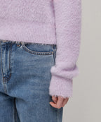 MUSINSA STANDARD WOMAN MUSINSA STANDARD WOMAN Women's Fuzzy Crew Neck Knit Lavender
