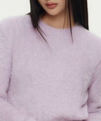MUSINSA STANDARD WOMAN MUSINSA STANDARD WOMAN Women's Fuzzy Crew Neck Knit Lavender