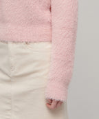 MUSINSA STANDARD WOMAN MUSINSA STANDARD WOMAN Women's Fuzzy Crew Neck Knit Indian Pink