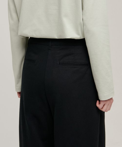 MUSINSA STANDARD WOMAN MUSINSA STANDARD WOMAN Women's Two-Tuck Wide Chino Pants [Black]