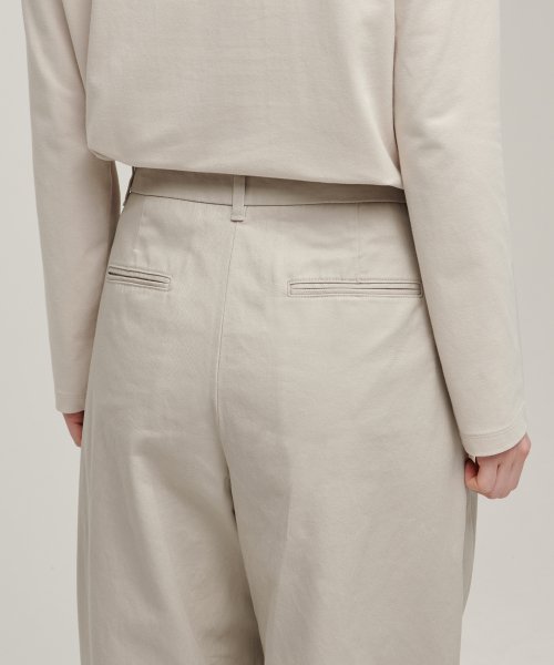 MUSINSA STANDARD WOMAN MUSINSA STANDARD WOMAN Women's Two-Tuck Wide Chino Pants [Light Beige]