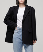 MUSINSA STANDARD WOMAN MUSINSA STANDARD WOMAN Women's Jacket Over Shoulder Blazer [Black]
