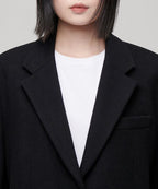 MUSINSA STANDARD WOMAN MUSINSA STANDARD WOMAN Women's Jacket Over Shoulder Blazer [Black]