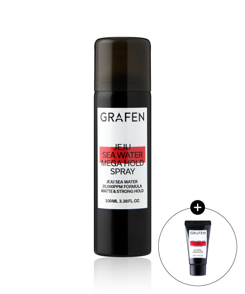 GRAFEN Jeju Seawater Mega Hold Spray 250ml (+ 30ml Volume Up Curl Cream provided)
