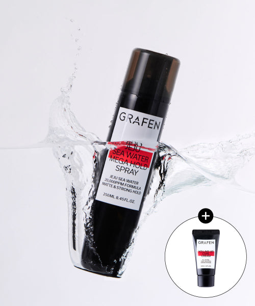 GRAFEN Jeju Seawater Mega Hold Spray 250ml (+ 30ml Volume Up Curl Cream provided)
