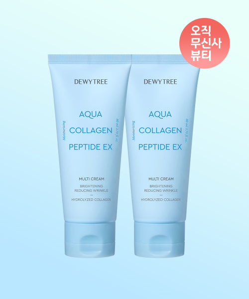 Dewytree [2EA] Aqua Collagen Peptide EX Multi Cream 80ml (Toner 9ml provided)