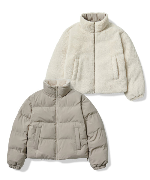 MUSINSA STANDARD WOMAN MUSINSA STANDARD WOMAN Padded Jacket Dusty Beige/Cream