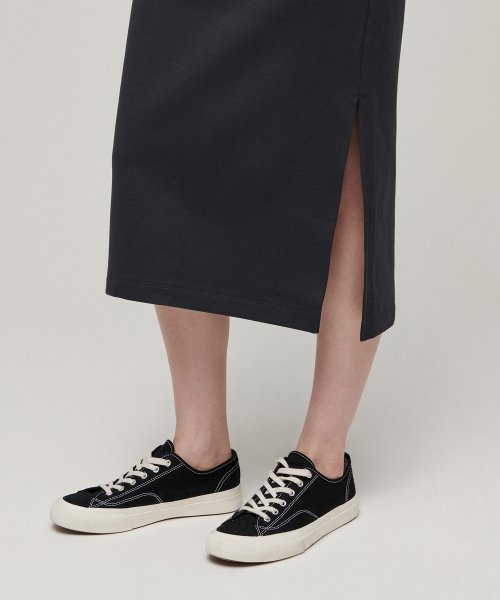 MUSINSA STANDARD WOMAN MUSINSA STANDARD WOMAN Sweatshirt Long Skirt [Dark Gray] (Size XS-L)