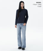 MUSINSA STANDARD WOMAN MUSINSA STANDARD WOMAN T-Shirt Dark Navy