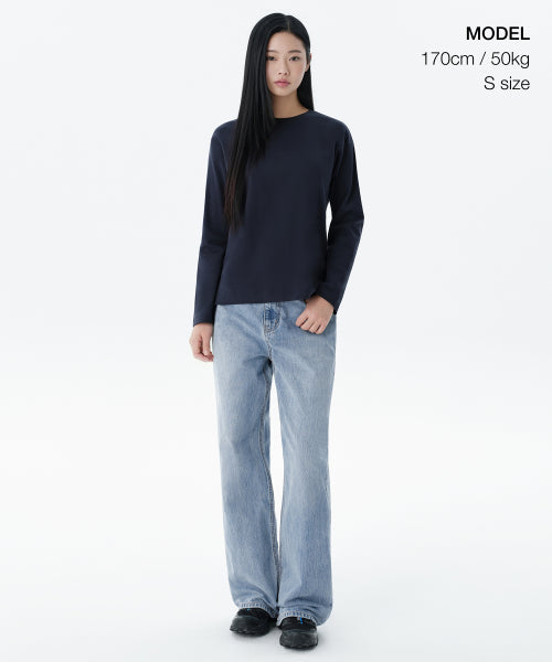 MUSINSA STANDARD WOMAN MUSINSA STANDARD WOMAN T-Shirt Dark Navy
