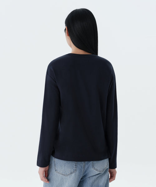 MUSINSA STANDARD WOMAN MUSINSA STANDARD WOMAN T-Shirt Dark Navy