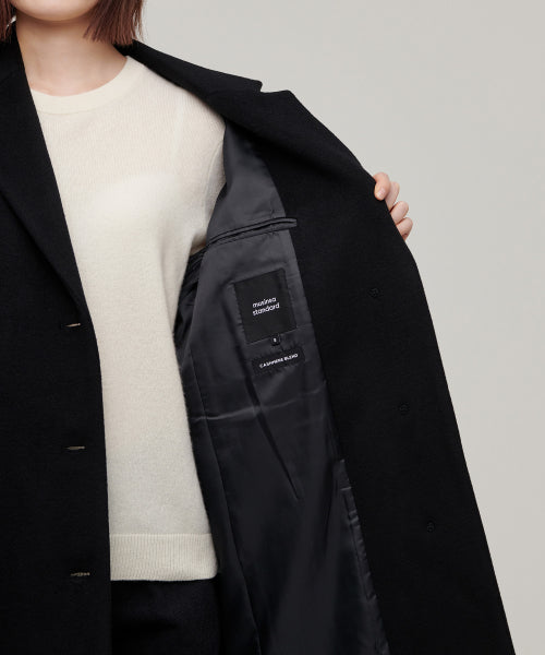 MUSINSA STANDARD WOMAN MUSINSA STANDARD WOMAN Cashmere Blend Coat (Black)