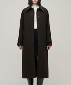 MUSINSA STANDARD WOMAN MUSINSA STANDARD WOMAN Coat Women's Cashmere Blend Balmacan Robe [Dark Brown]