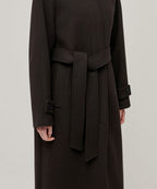 MUSINSA STANDARD WOMAN MUSINSA STANDARD WOMAN Coat Women's Cashmere Blend Balmacan Robe [Dark Brown]