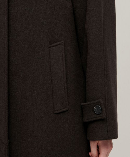 MUSINSA STANDARD WOMAN MUSINSA STANDARD WOMAN Coat Women's Cashmere Blend Balmacan Robe [Dark Brown]