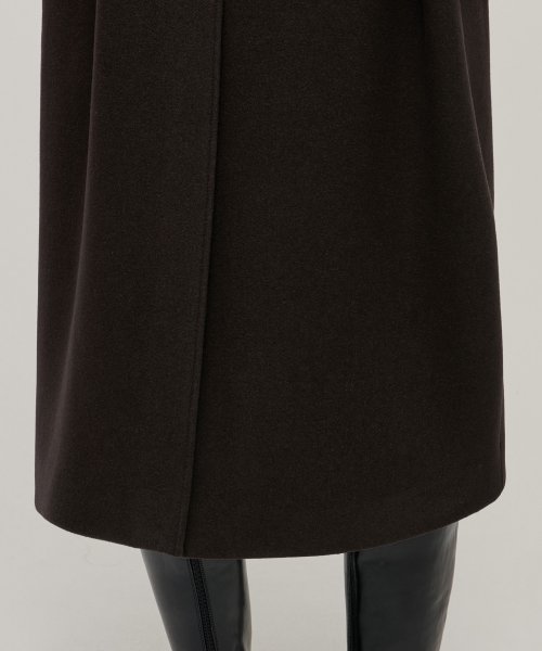 MUSINSA STANDARD WOMAN MUSINSA STANDARD WOMAN Coat Women's Cashmere Blend Balmacan Robe [Dark Brown]