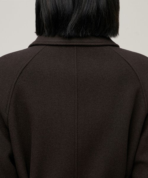 MUSINSA STANDARD WOMAN MUSINSA STANDARD WOMAN Coat Women's Cashmere Blend Balmacan Robe [Dark Brown]