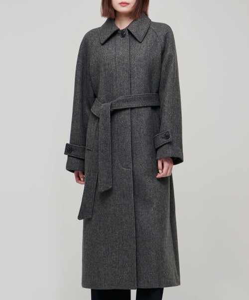 MUSINSA STANDARD WOMAN MUSINSA STANDARD WOMAN Women's Coat Herringbone Balmacan