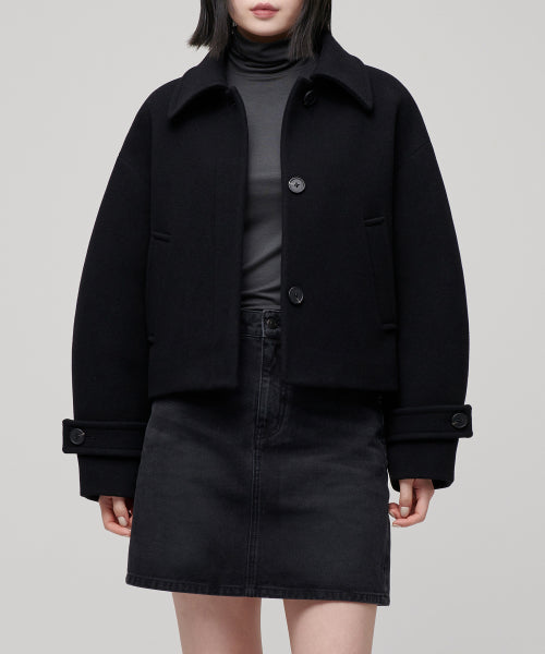 MUSINSA STANDARD WOMAN MUSINSA STANDARD WOMAN Cashmere Blend Short Mac Coat (Size M)