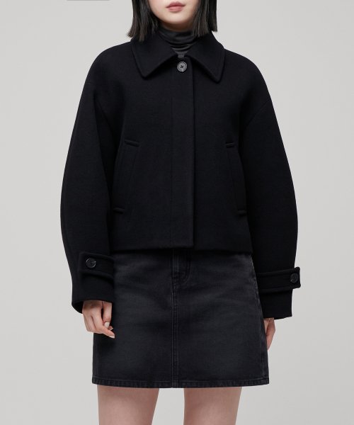 MUSINSA STANDARD WOMAN MUSINSA STANDARD WOMAN Cashmere Blend Short Mac Coat (Size M)