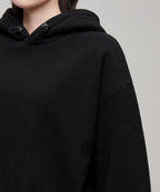 MUSINSA STANDARD WOMAN MUSINSA STANDARD WOMAN Women's Oversized Polar Fleece Hoodie [Black]