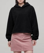 MUSINSA STANDARD WOMAN MUSINSA STANDARD WOMAN Women's Oversized Polar Fleece Hoodie [Black]