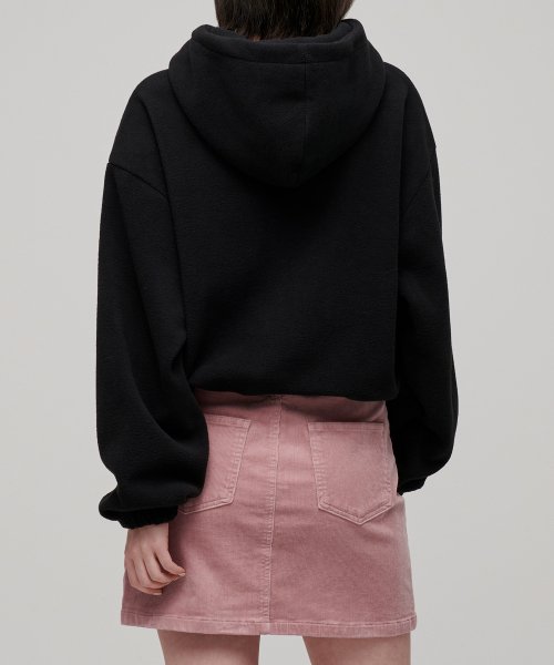 MUSINSA STANDARD WOMAN MUSINSA STANDARD WOMAN Women's Oversized Polar Fleece Hoodie [Black]