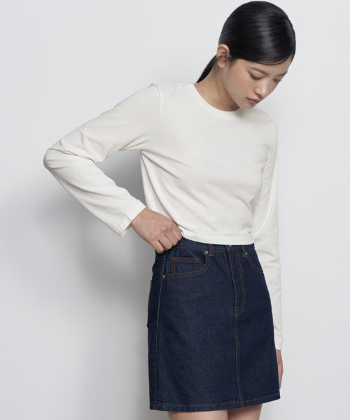 MUSINSA STANDARD WOMAN MUSINSA STANDARD WOMAN Denim Mini Skirt Deep Indigo