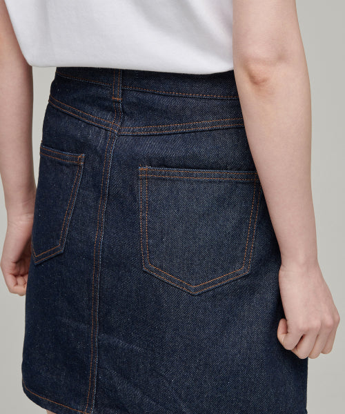 MUSINSA STANDARD WOMAN MUSINSA STANDARD WOMAN Denim Mini Skirt Deep Indigo