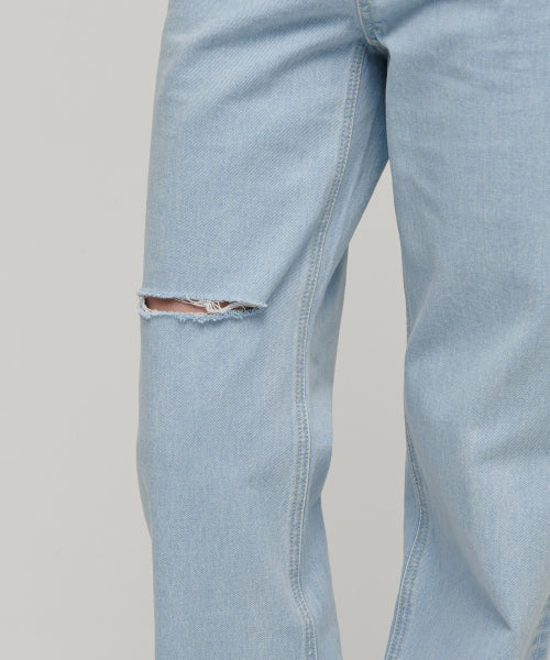 MUSINSA STANDARD WOMAN MUSINSA STANDARD WOMAN Denim Pants Loose Straight [Pale Blue]
