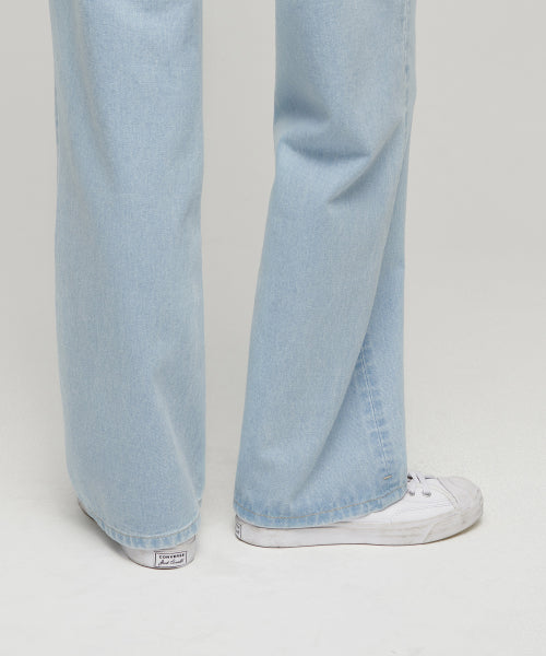 MUSINSA STANDARD WOMAN MUSINSA STANDARD WOMAN Denim Pants Loose Straight [Pale Blue]