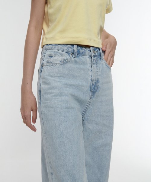 MUSINSA STANDARD WOMAN MUSINSA STANDARD WOMAN Women's Wide Denim Pants Pale Blue